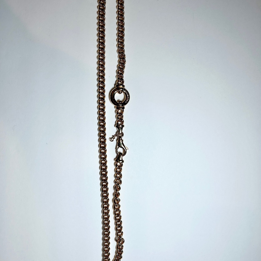 Vintage 1990s Burberry Gold-Plated Curb Chain Necklace – Signed Clasp –